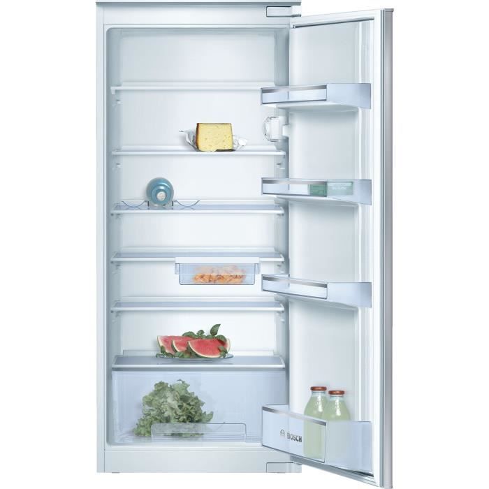 BOSCH KIR24V21FF - Réfrigérateur 1 porte Encastrable - 221 L - A+ - L 56 x H 122.5 cm - Fixation Glissière