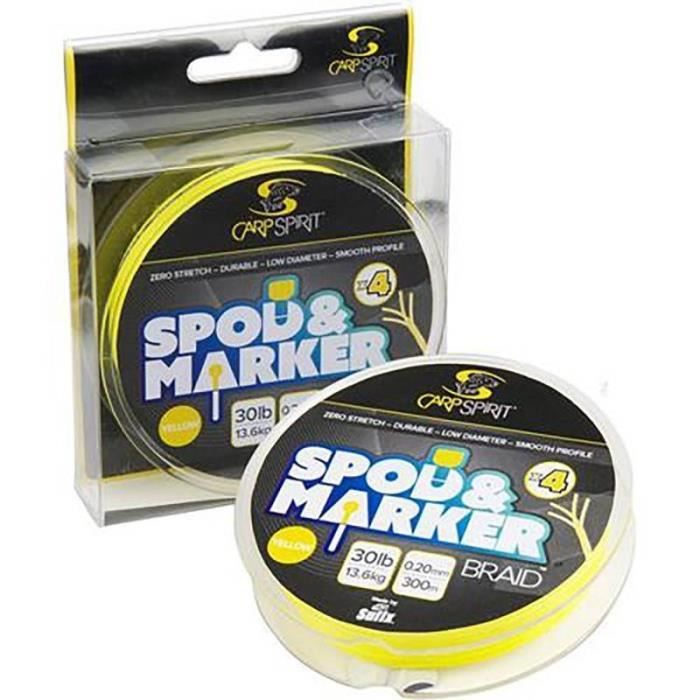 TRESSE CARP SPIRIT SPOD AND MARKER BRAID JAUNE - 300MJaune20/100ACS6400870300 20/100 Jaune