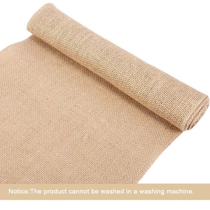 keenso chemin de table en jute Nature toile de jute toile de jute ruban rustique chemin de table artisanat chaise maison fête de