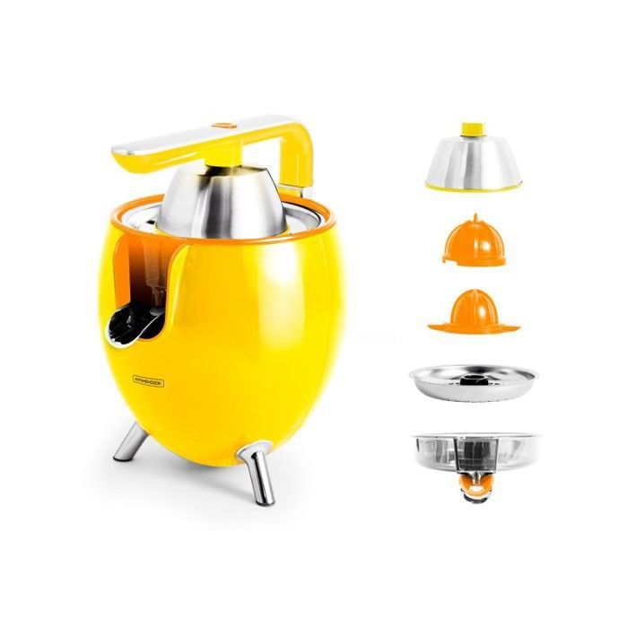 Presse Agrume Electrique Design Avec Bras Articulé En Aluminium Presspod Jaune