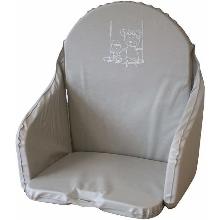 LOOPING Coussin Chaise Haute Gris Perle