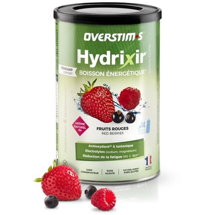 OVERSTIMS - Hydrixir Antioxydant - Hydratation & maintien des performances - Fruits rouges - Boîte 600g