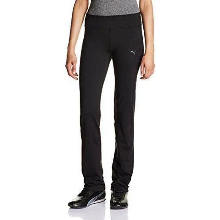 Puma Pantalon coupe droite Essential pour Femme L Noir - noir - 51280901-L/14