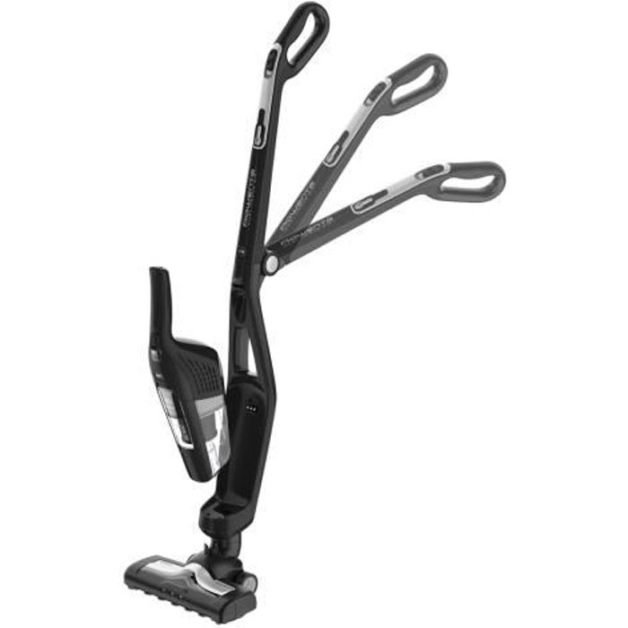 ROWENTA Dual Force 2en1 Aspirateur balai sans fil - Léger - Cleanette intégrée - Eclairage LED - 45 min - Suceur fente RH6735WH
