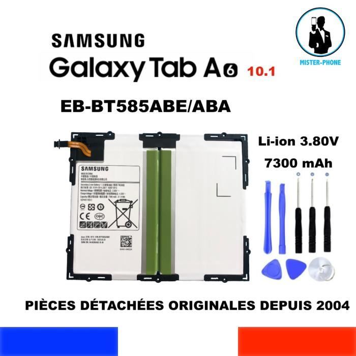 BATTERIE ORIGINALE SAMSUNG EB-BT585ABE/ABA GALAXY TAB A 2016 10.1 7300mAh OEM ORIGINE + KIT OUTILS GENUINE BATTERY TOOLS