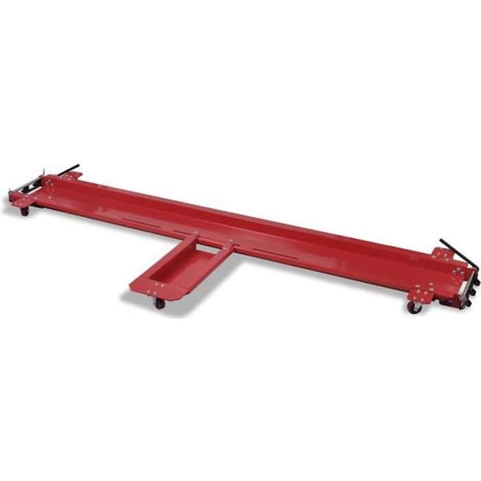 vidaXL Chariot de moto Rouge