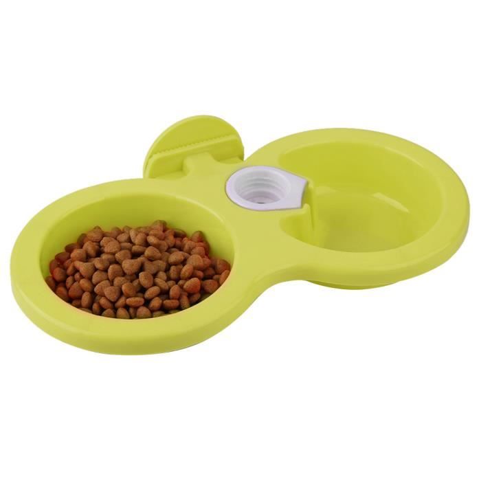 VINGVO intestin d'eau de nourriture pour animaux de compagnie Mangeoire à eau suspendue à double bol pour chiot de chat pour