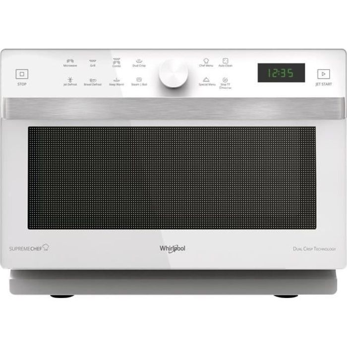 Whirlpool Supreme Chef MWP 337 W Four micro-ondes grill pose libre 33 litres 900 Watt blanc