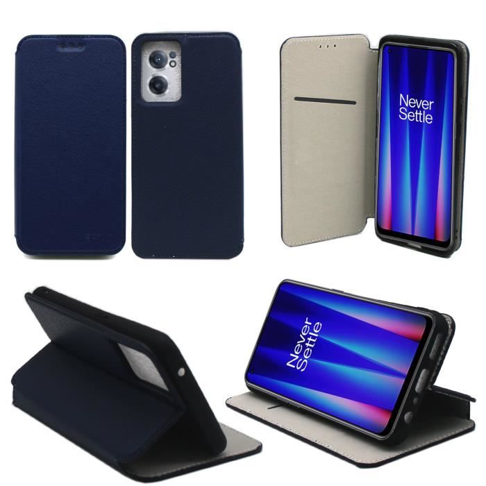 Etui portefeuille bleu OnePlus Nord CE 2 5G - One Plus Nord CE 2 - Housse pochette protection