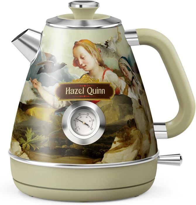 Bouilloire électrique Sans Plastique Hazel Quinn - 1,7 L 2200W, Acier Inox 304, Base Sans Fil