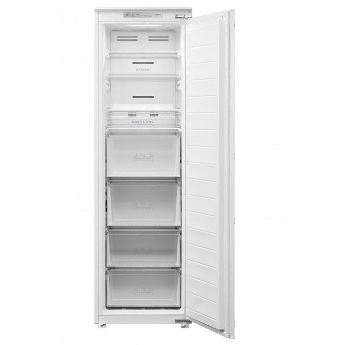 Congélateur vertical intégrable CVNF177BI – 212 L No-Frost – 5 tiroirs & 4 clayettes verre – Porte réversible – Classe E – 39 dB - Frigelux