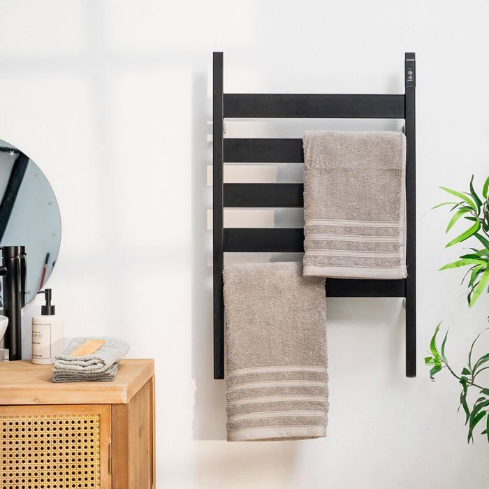 Radiateur Sèche-Serviette Soufflant | Noir | Chauffage Salle de Bain | Made in France