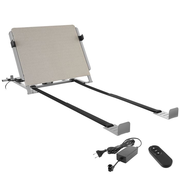 Lit - TECTAKE - Dossier électrique COSY GLIDE sommier réglable en continu avec moteur silencieux 110 x 243 x 62 cm - Gris