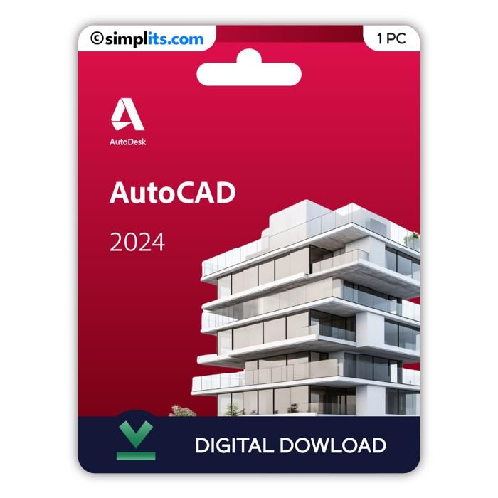 Autodesk AutoCAD 2024 – Activation Perpétuelle – À télécharger – 1 PC – Non compatible Mac