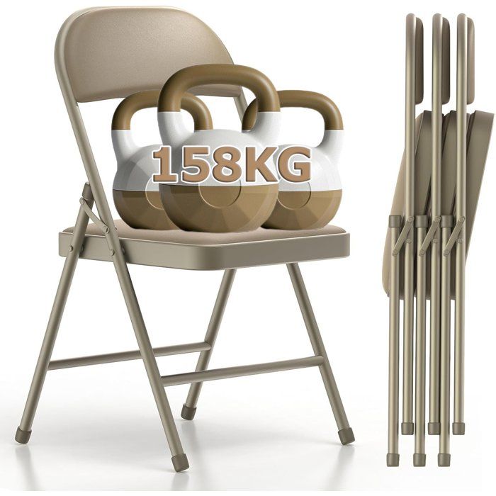 Chaise Jardin Pliante Lot De 4 Chaises Pliantes Rembourrées En Simili Cuir - Confortables Et Stables Pour Intérieur/extérieur Chaise Pliante Robuste