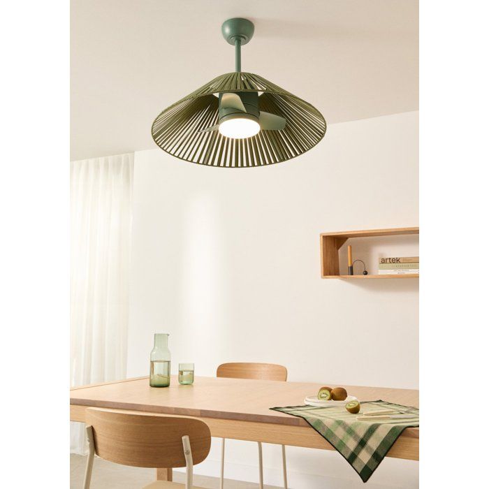 Ventilateur de plafond silencieux - Create - Avec lumière - 25W - LED - Vert sauge - Create