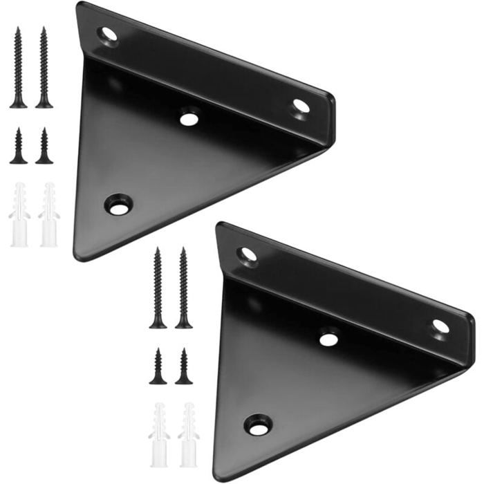 Support Détagère en Triangle en Métal Flottant Betterlife Equerre Etagere Mural Aveugles Dissimulés Chambre À Coucher Salon Salle