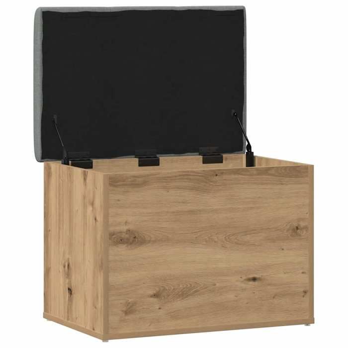 HSF®Banc de rangement - Tabouret Coffre pour salon/jardin chêne artisanal 62x42x45 cm bois dingénierie cpw2662593