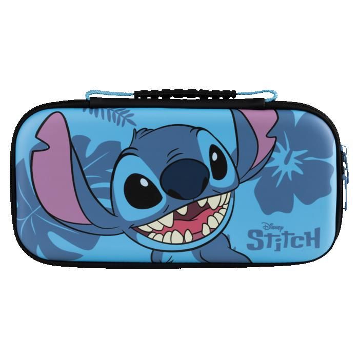 Housse de protection et transport Stitch Sourire Rangement accessoires et 8 jeux pour Nintendo Switch 2