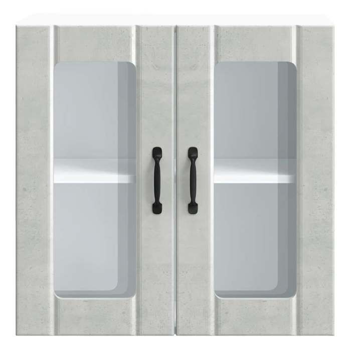Moderne Placard mural cuisine SWEETY Cabinet cuisine avec porte en verre Lucca gris béton 60x31x60 cm BB813 Moderne Placard mural cuisine SWEETY Cabinet cuisine avec porte en verre Lucca gris béton 60x31x60 cm BB813