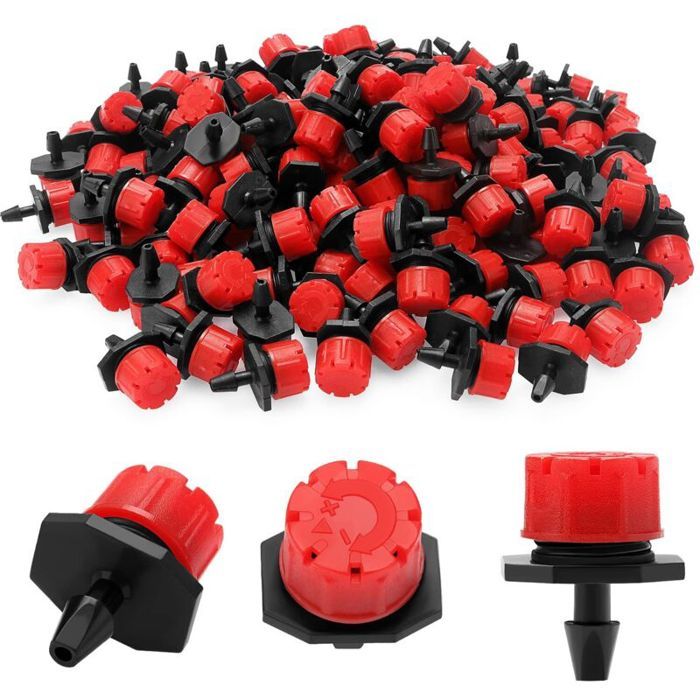 200 Pièces Goutteur Irrigation Réglable VooGenzek Goutte à Goutte Dripper Micro en Plastique pour Egouttement Tête de Gicleurs D