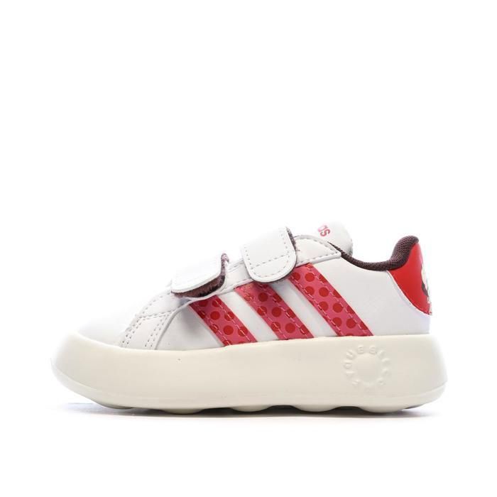 Adidas Baskets Blanches/Rouges Fille Adidas Grand Court Minnies