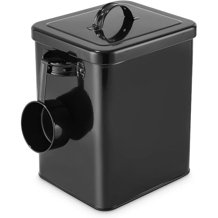 Boite Croquette ChatBoîte à lessiveBoîte de Rangement en métal 6.5L avec Couvercle et cuillère doseuse pou TRANSPORT DES ALIMENTS Boite Croquette ChatBoîte à lessiveBoîte de Rangement en métal 6.5L avec Couvercle et cuillère doseuse pou TRANSPORT DES ALIMENTS