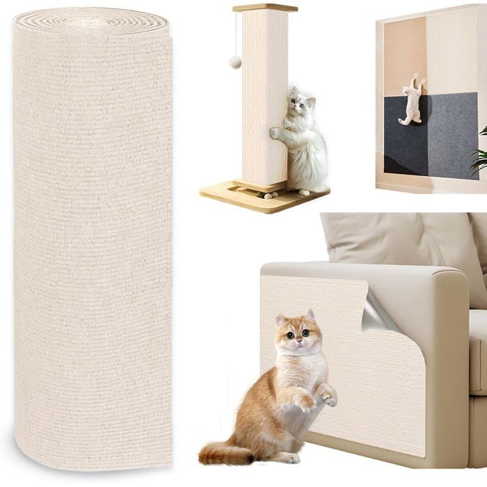Griffoir Chat Canapé 150X30cm Protection Canape Chat Anti Griffe Tapis Griffoir Chat Canapé Anti Griffe Chat Canapé Découpez