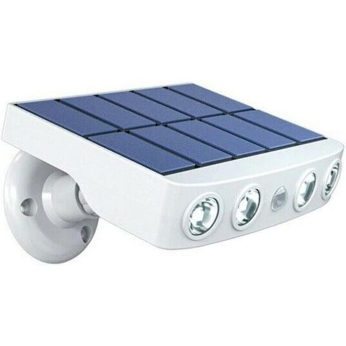 Lampe solaire extérieur étanche - PZCC - Orientable - Détecteur de mouvement - Recharge rapide - 4 Leds COB - 500 Lumens
