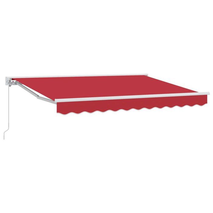 Store - store banne Vidaxl Auvent rétractable manuel Rouge 35 x 25 m