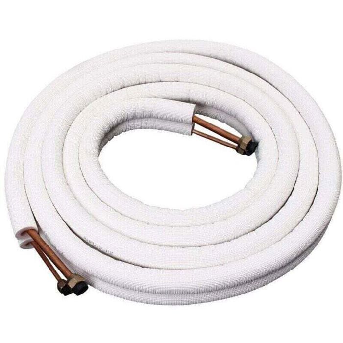 Tuyau En Cuivre Isolé 1/4 3/8 Climatiseur Tuyaux Raccords Paire Tube De Bobine - 3M