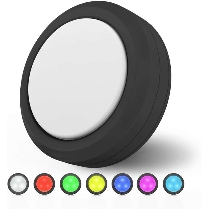 éclairage LED cuisine sous meuble 1 PCS RGB spot led s fil lampe de plac lumiere led s fil avec télécommande et Noir LAMPE A POSER