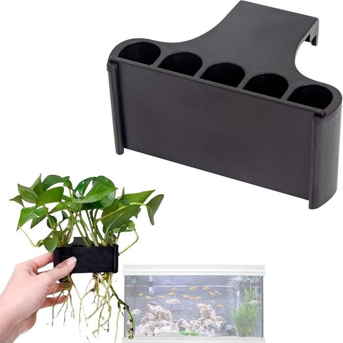 Pots de fleurs suspendus pour plantes daquarium - Support de plante suspendu avec crochet pour aquarium accessoire de décoration