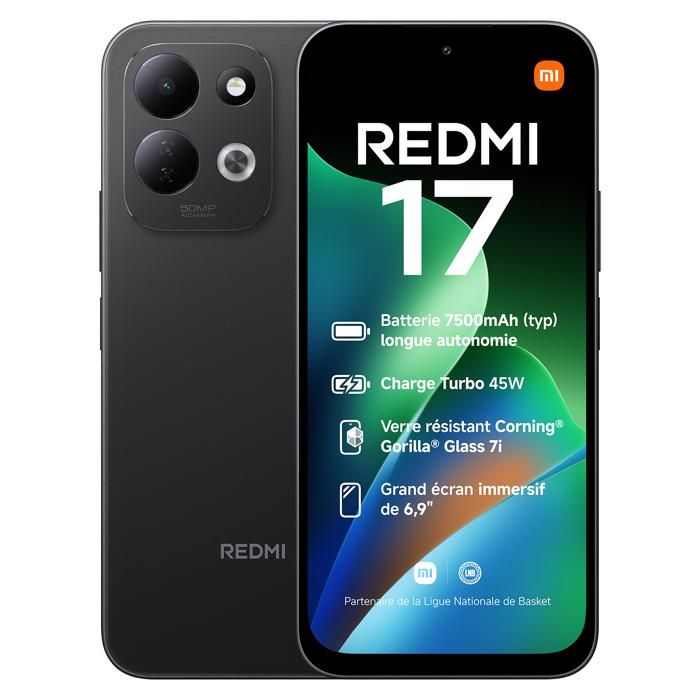 Redmi 17 Smartphone 4G 4Go + 256Go Noir