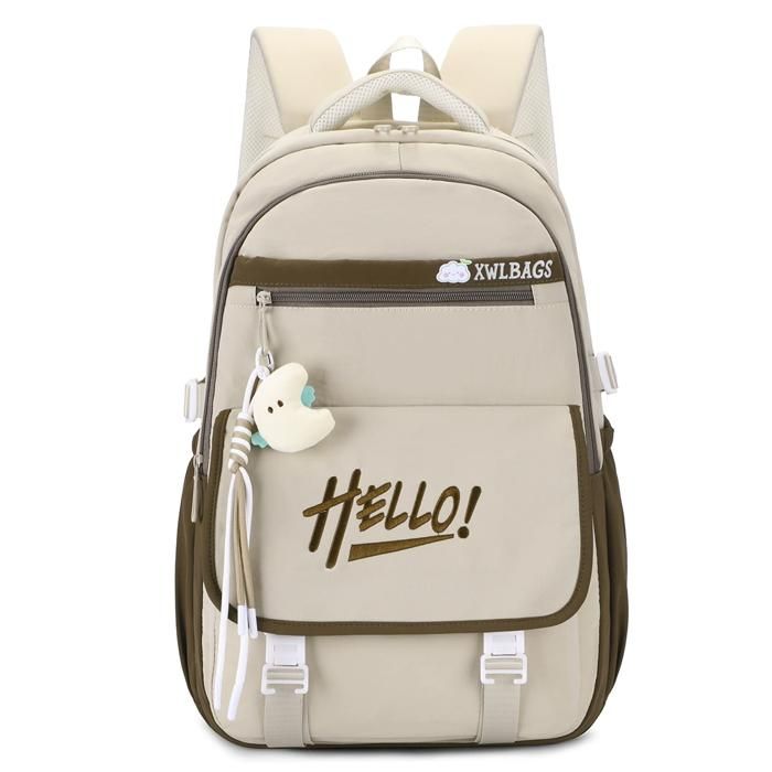 XJYDNCG Sac à Dos EnfantCartable Fille PrimaireSac Multicompartiments Étanche Grande Capacité pour École Quotidienne - Kaki02