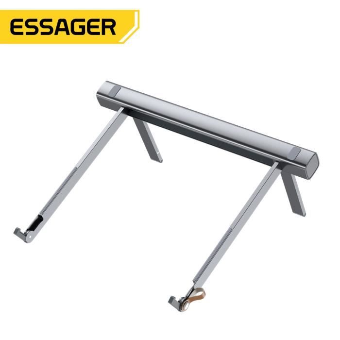 Support Latéral Pour Ordinateur Portable En Métal - Ajustable, Fixation Sans Perçage - Gain De Place Bureau