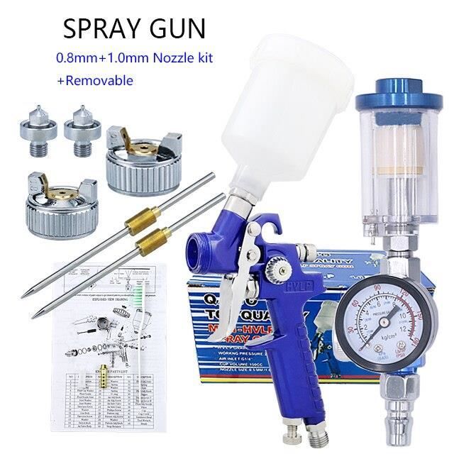 Pistolet à Peinture HVLP Mini Professionnel TECHNIC H-2000P - Buse 1.0mm, Réservoir 125ml - Pour Retouches Et Modélisme