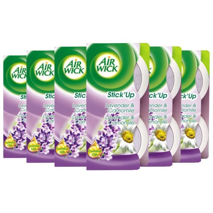 Air Wick - Désodorisant Maison Continu 2 in 1 StickUp Lavande - 2 pièces Lot de 6