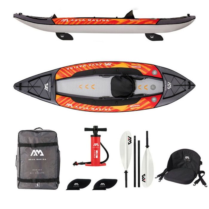 Kayak Gonflable Aqua Marina Memba 2 Places - Léger Et Robuste Pour Loisirs En Eau