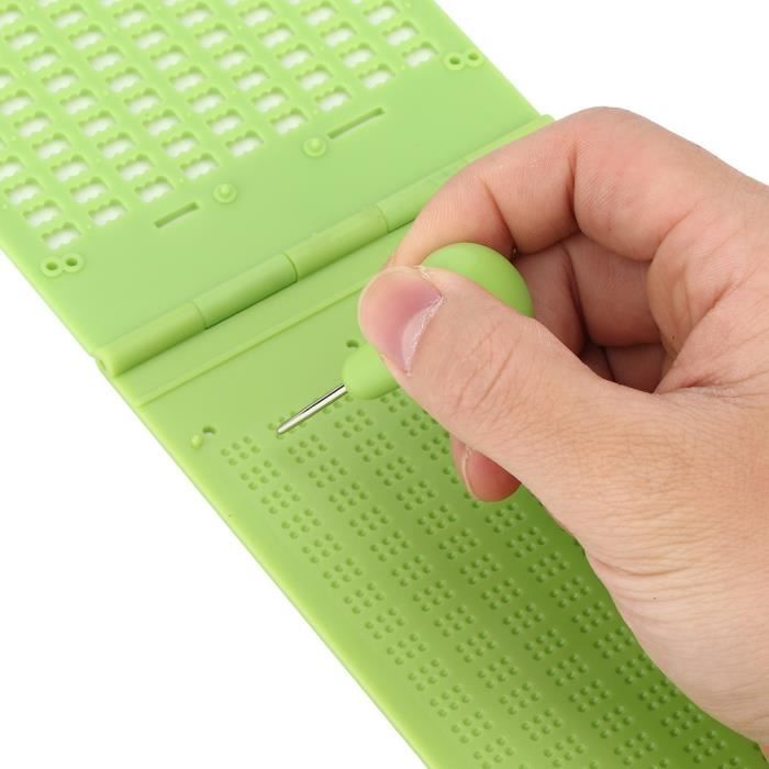 Ardoise Braille 4 Lignes X 28 Cellules Avec Stylet - En Plastique, Portable, Pour L'apprentissage Du Braille