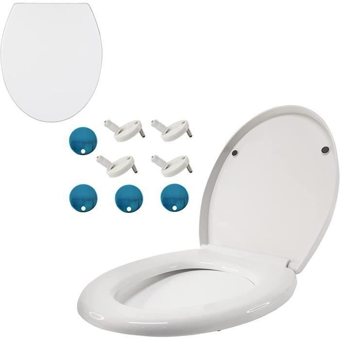 Abattant WC WHYFONE WF7001-W Blanc Ovale Avec Frein De Chute - Neuf