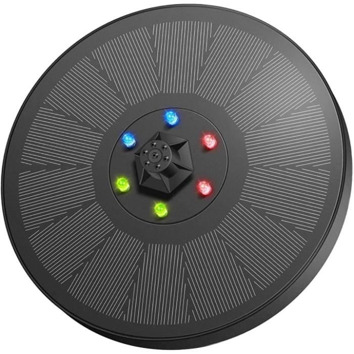 Fontaine Solaire LED Colorées, 3.5W Extérieur Flottante Pompe Bassin