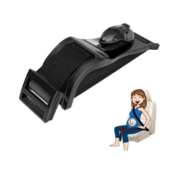 Ceinture de securite pour femme enceinte en voiture Ajusteur de ceinture de maternite Noir