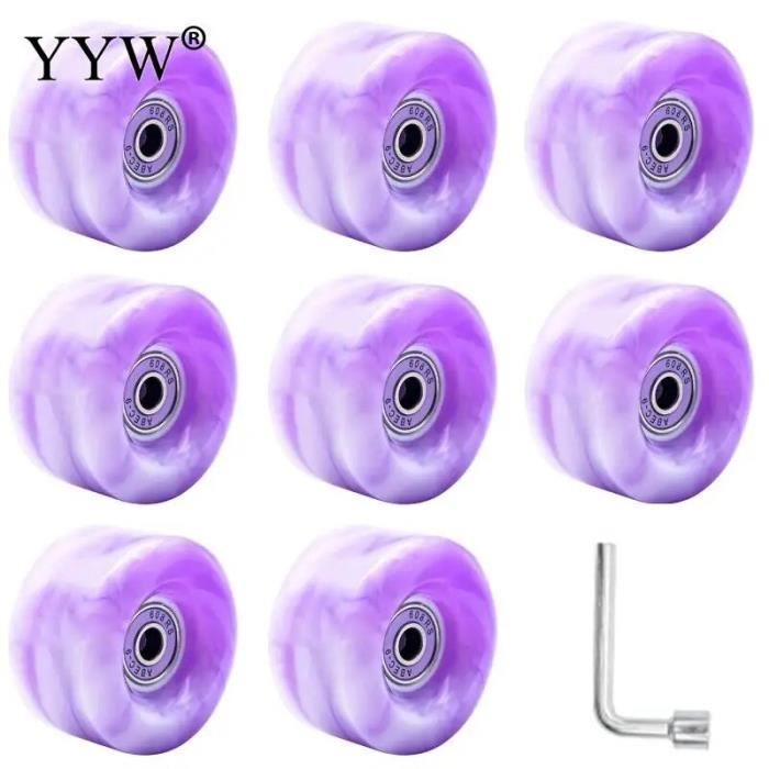 Roues De Patins à Roulettes LED CENPEK - Lot De 4 | 70 Mm Bleu | Lumineuses Et Durables