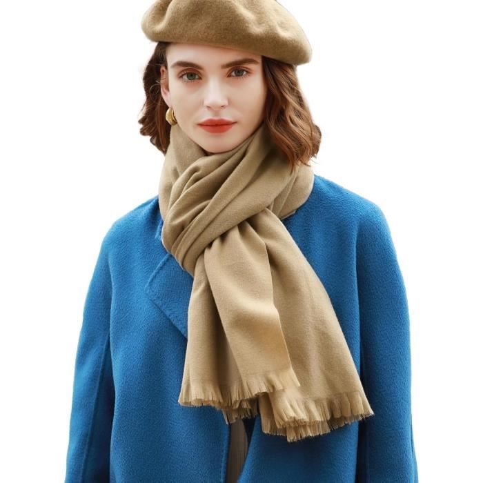 QUEEN HELENA Écharpe Hiver Foulard Long Pour Femme SC22-2 Marron