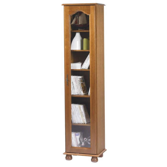 Vitrine 1 Porte Vitrée Chêne Rustique 6 Niches L 44.2 H 182.2 P 33 cm - L 44.2 x l 33 x H 182.2 cm Vitrine 1 Porte Vitrée Chêne Rustique 6 Niches L 44.2 H 182.2 P 33 cm - L 44.2 x l 33 x H 182.2 cm