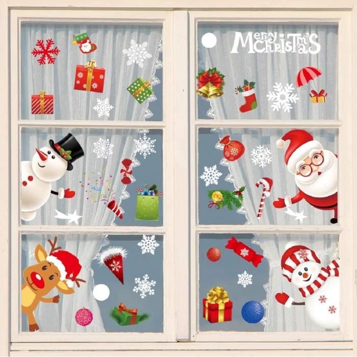 Noël paillettes star & flocon de neige fenêtre stickers 1 pack aléatoire Noël paillettes star & flocon de neige fenêtre stickers 1 pack aléatoire