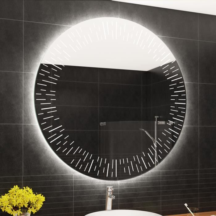 Rond Illumination LED Miroir Sur Mesure Eclairage Salle De Bain L35 -  Artforma