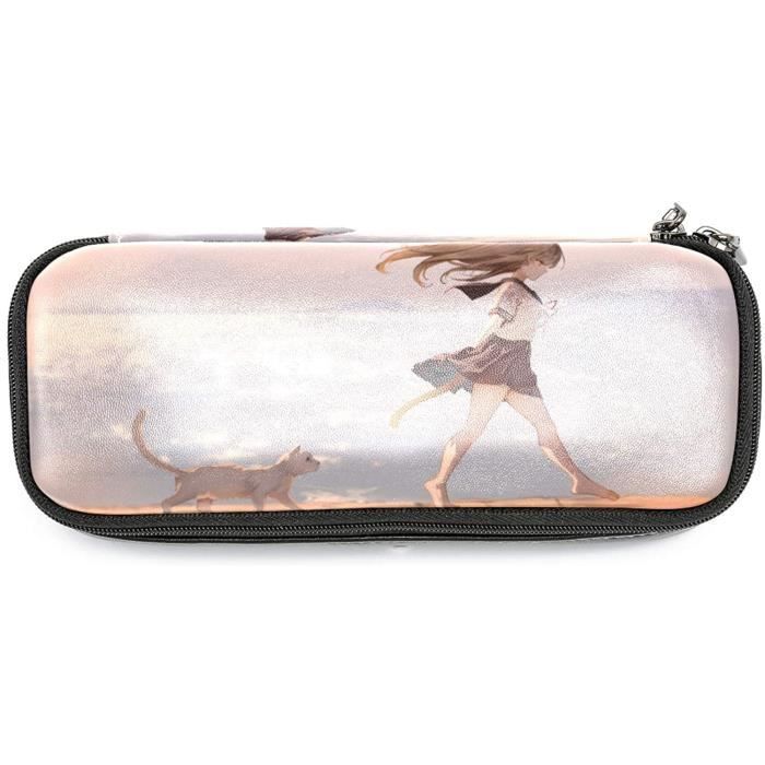 Trousse à Crayons Matelassée Pour Filles Avec Nœud Imprimé | Taille 20x8x8 Cm, Grande Capacité, Fermeture éclair - Pour école, Bureau, Maquillage
