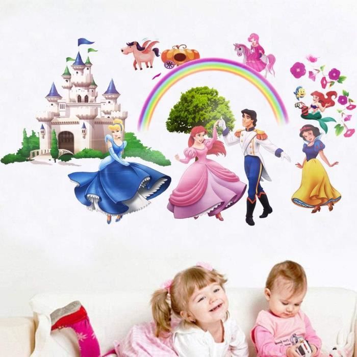 Autocollant Vinyle Amovible 3d Autocollant Mural 3D Chemin Vers Le Château - Décor De Conte De Fées - Vinyle Amovible - Pour Chambre Enfant Décalcomanie Vinyle Amovible 3D